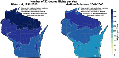 Fewer Nights Below Freezing