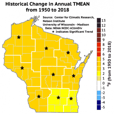 Wisconsin’s Changing Climate- Historic Trends and Future Projections